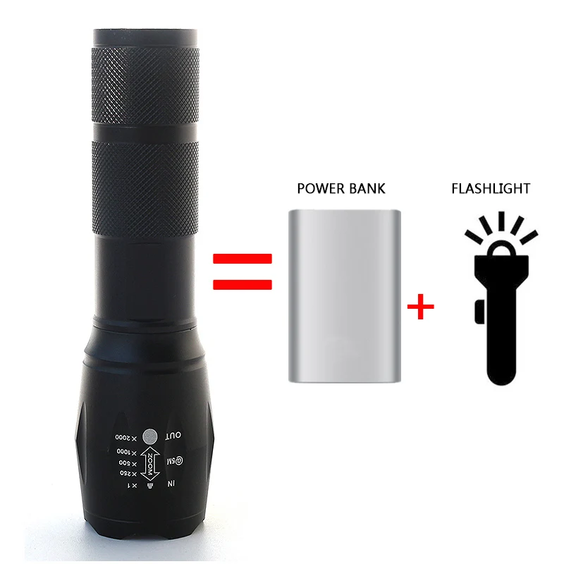 Litwod Z20X900 тактический светодиодный светильник фонарь XML L2 seach Zoomable power bank USB