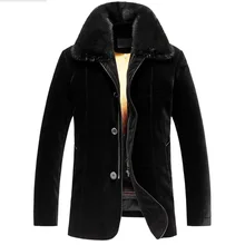 Мужской золотой мех норки с подкладкой из шелка и бархата Роскошный натуральный мех пальто для мужчин съемный мех подкладка парка на заказ
