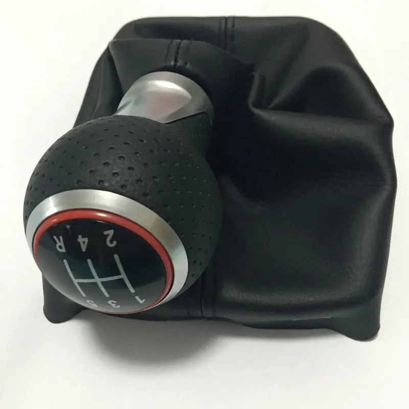 5 Gear 6 Speed Car Shift Gear Knob With Red Ring For Audi A4 S4 B8 8K