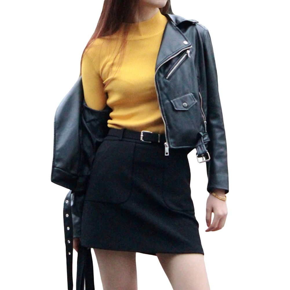 Autumn Winter Women Pullovers Sweater Knitted Elasticity