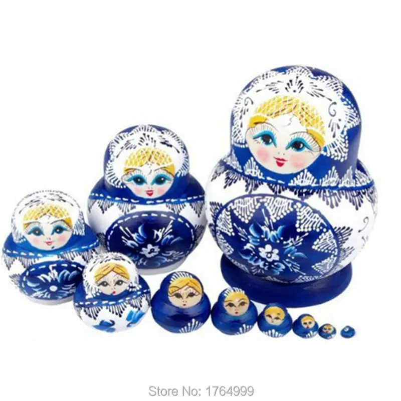 10 unid/set muñecas rusas de madera trenzadas Rusia muñecas Matryoshka tradicional Matrioska juguete navidad regalo Juguetes 15 cm 10 unid/set muñecas rusas de madera trenzadas Rusia muñecas Matryoshka tradicional Matrioska juguete navidad regalo Juguetes 15 cm