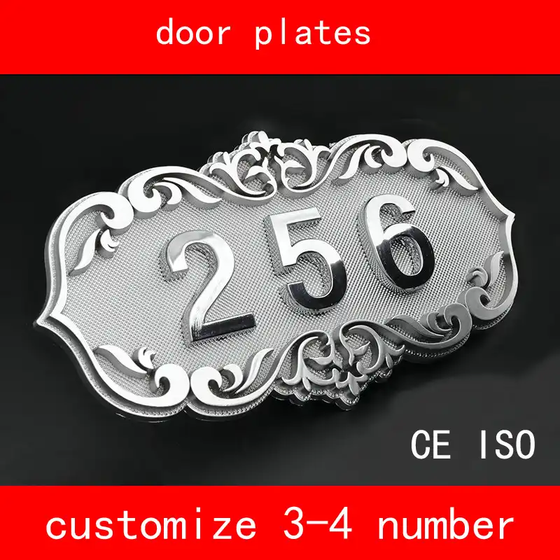 Plaque De Porte Personnalisee Ce Iso Numero De Maison Style Retro Comme Pour Porte Numeros 3 A 4 Pour Appartement Hotel Aliexpress