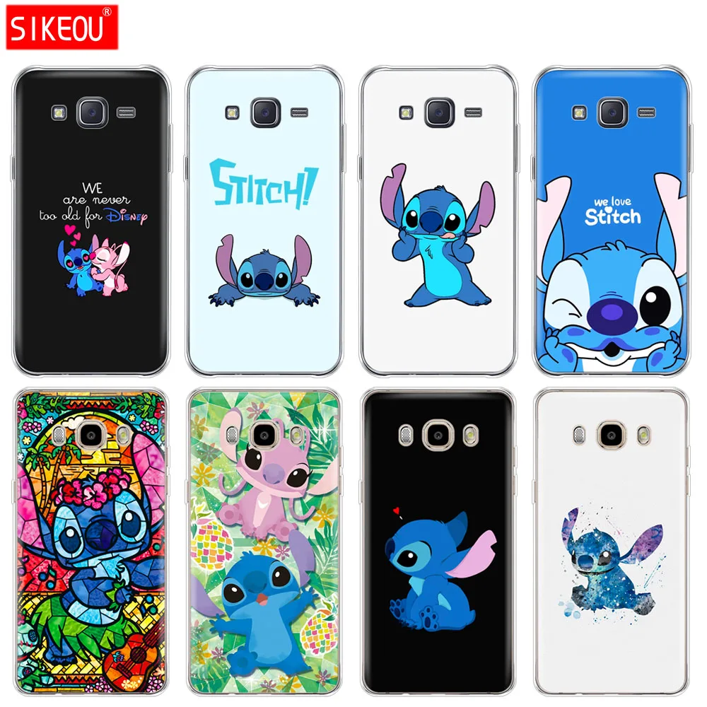 Силиконовый чехол для телефона Samsung Galaxy J1 J2 J3 J5 J7 MINI 2016 2015 prime cute cartoon Lilo Stitch |