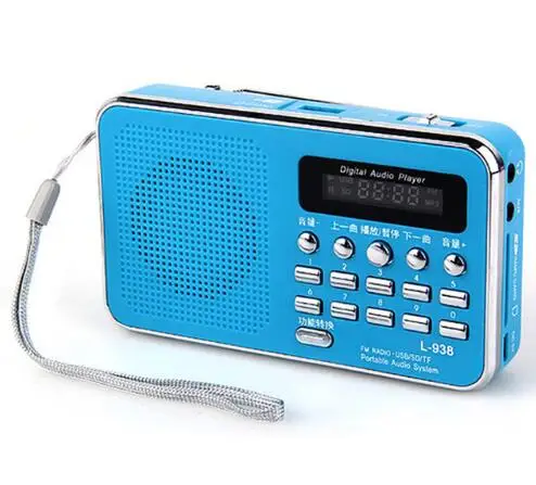 T-205, FM радио, Портативный Hi-Fi динамик с картой, цифровой мультимедийный MP3 музыкальный громкий динамик, белый, для кемпинга, пешего туризма, спорта на открытом воздухе - Цвет: Синий