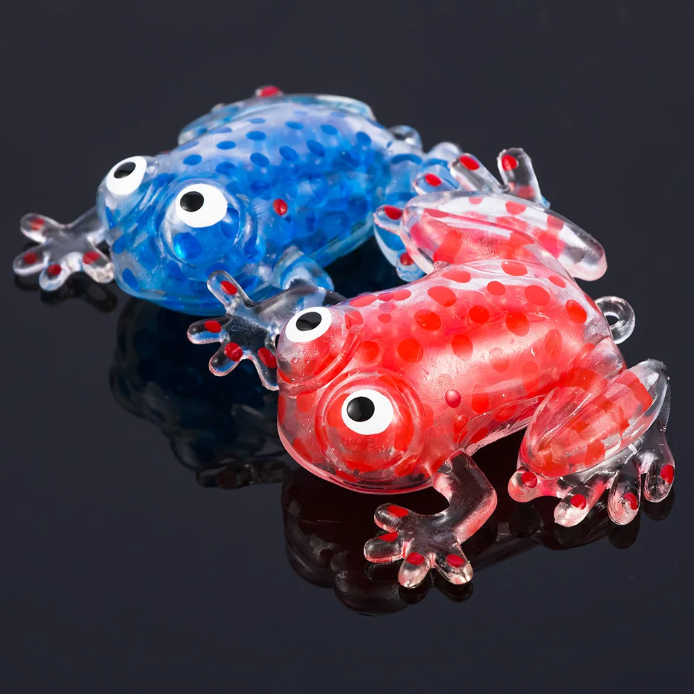 

1 pcs Novelty 6cm Bead Stress Ball Funny Sticky Frogs Kawaii Anti-stress Novelty Toys For Adult Children Gags Practical Jokes