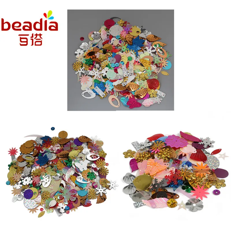 

Wholesale 150g/lot Mixed Various Shapes Cup Sequin Flakes for Wedding Party Home Decoration DIY Confetti Craft