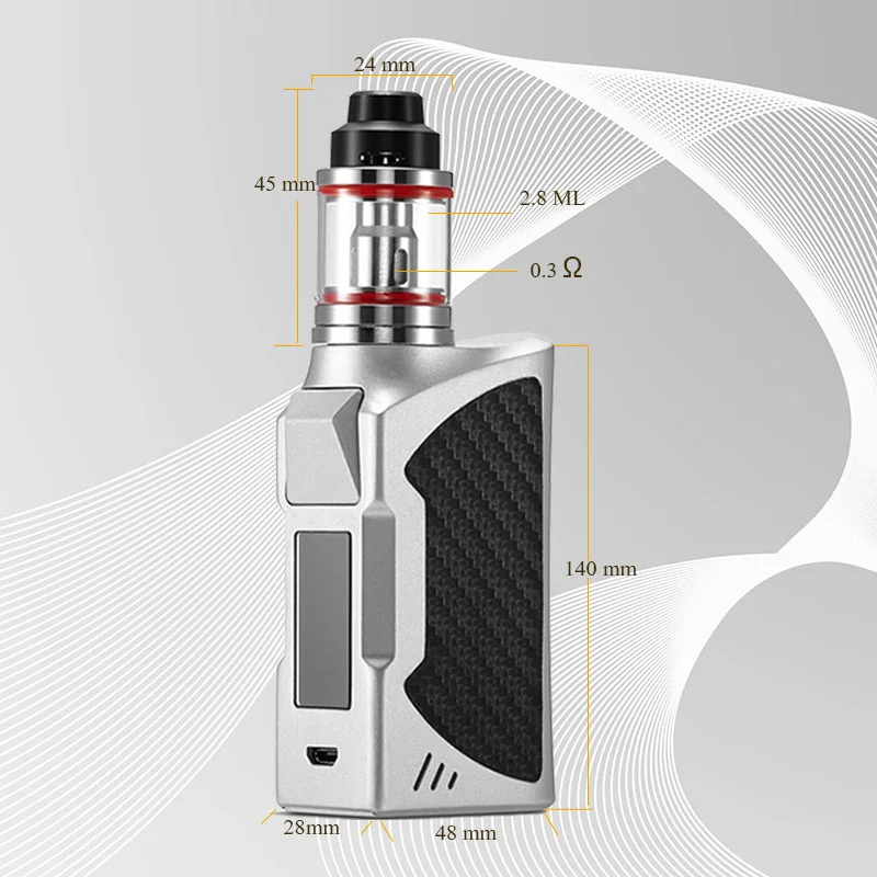 FERSHA электронная сигарета 90 Вт регулируемый vape мод коробка комплект 2200 мАч Ом