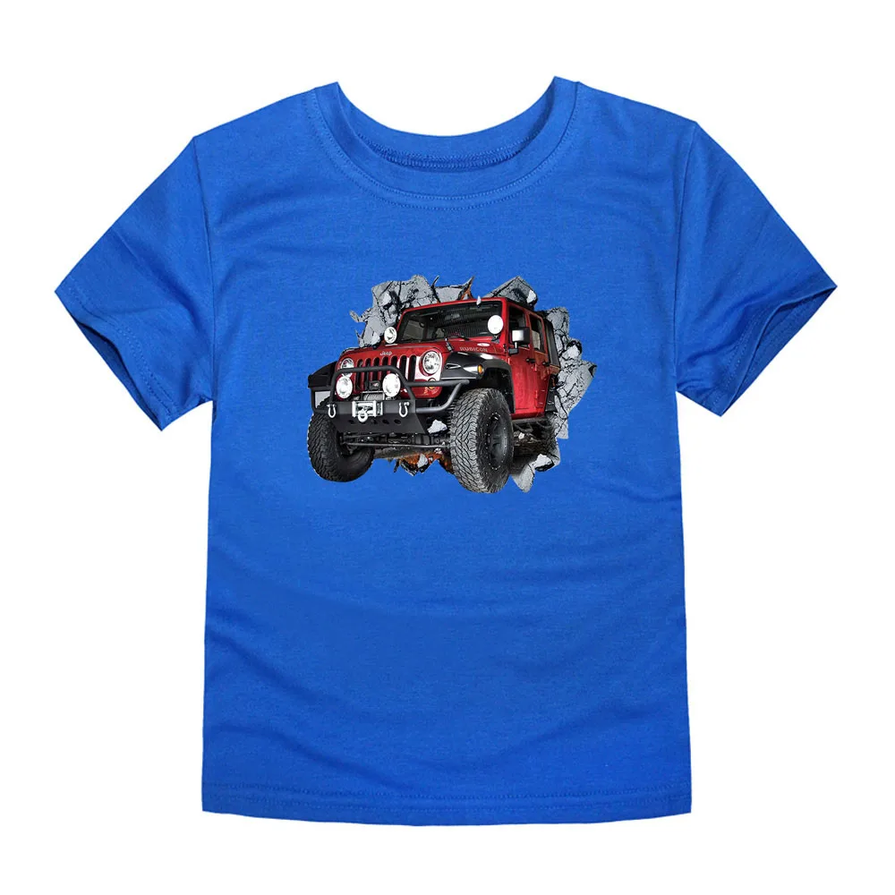 Фирменная Новинка, летняя детская мода, 3D фонарь для мотоцикла, футболки для мальчиков детские хлопковые летние топы, летняя одежда для маленьких мальчиков - Цвет: TTZ2