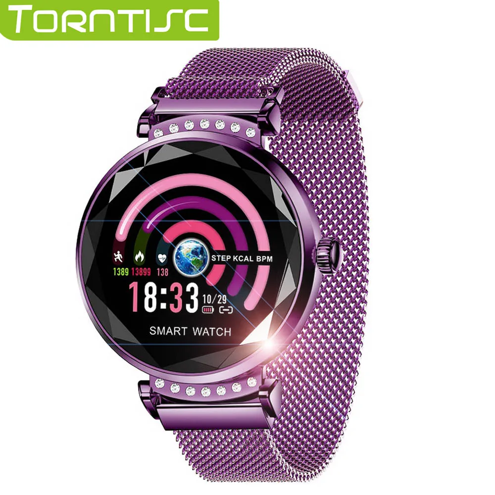 

Torntisc 1.04 Inch IPS Women Smart Watch For Android IOS Phone Heart Rate Blood Pressure Monitor Message Push Smartwatch Women