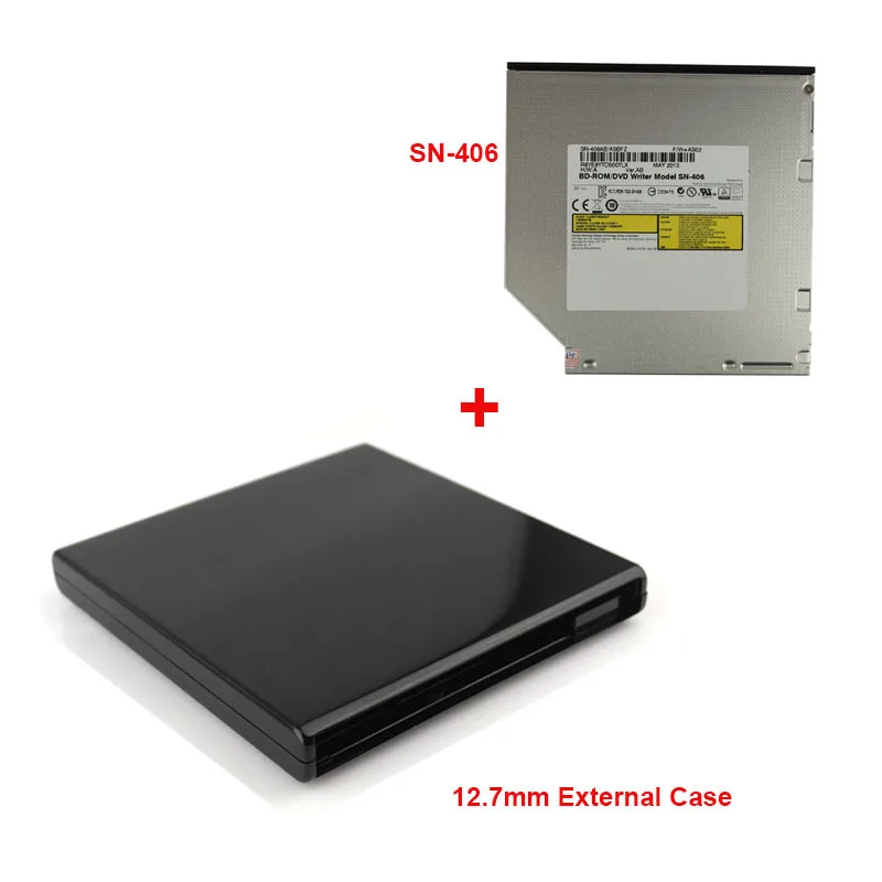 1 pc USB3.0 SATA 12.7 mm mendorong eksternal kasus kandang