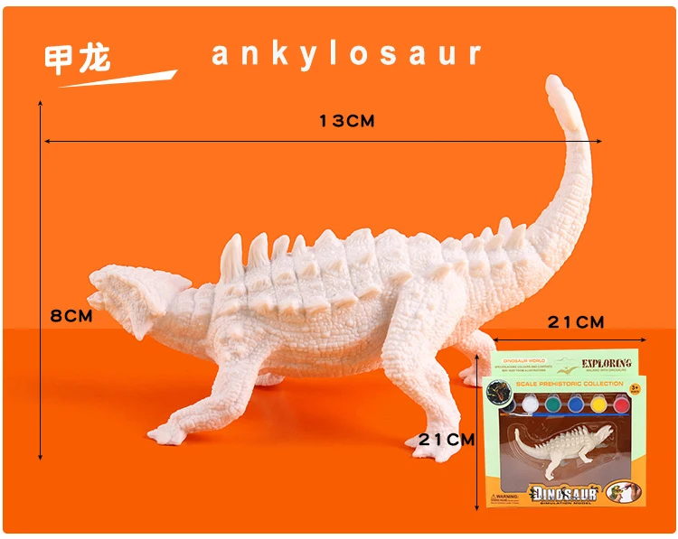 

With Retail Box Action Figure Plastics Toys DIY Coloring Painting Animal Dinosaur Model Drawing Graffiti Kids Children Toys