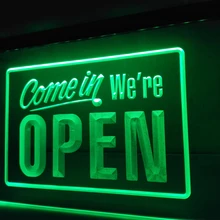 LB001-мы открываем кафе бар дисплей светодиодный неоновый свет вывеска домашний декор ремесла