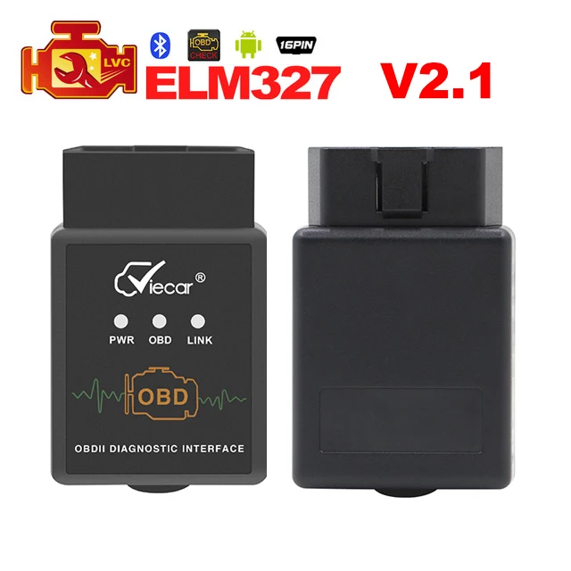 

Viecar ELM327 V2.1 Bluetooth OBDII scanner support 7 Protocols Works on Android Torque mini ELM 327 OBD2 code reader