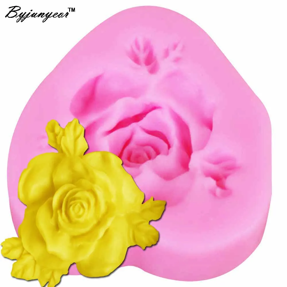 Flower Rose 3D Candle Soy Wax Mould Scented Soap Handmade Silicone Mold Plaster Resin Clay Diy Craft Home Decoration m878 | Дом и сад