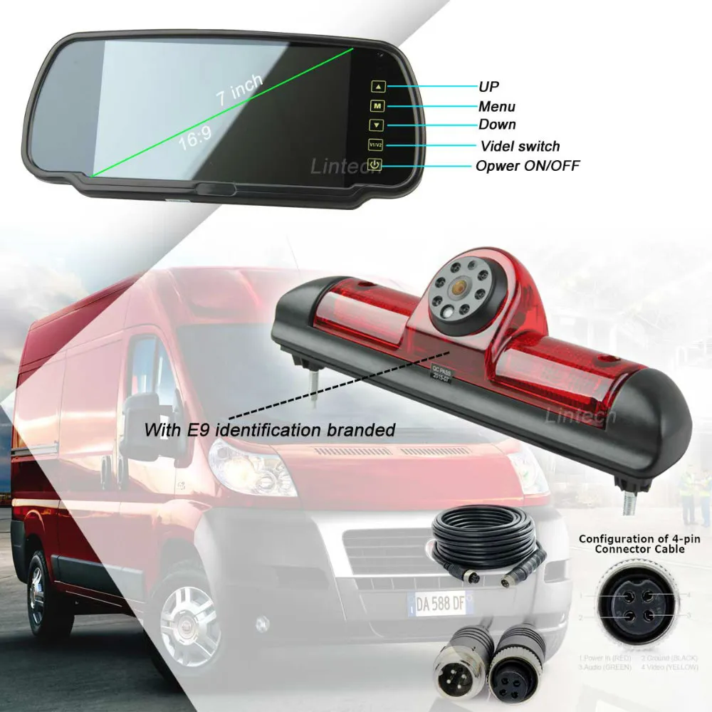

LED Brake Light Rear View Reversing Parking IR Camera for Ducato 2016