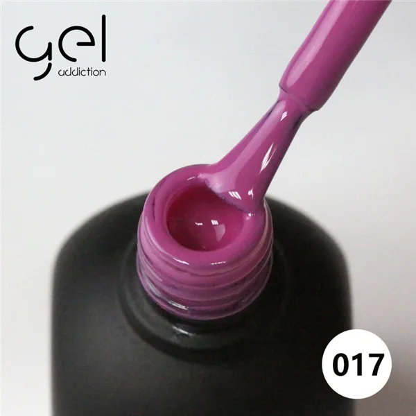 new Gel Addiction 108 colors soak off UV/LED gel polish base and top coat 12ml You can choose 6 different colors - Цвет: 017 you choose 6 pcs