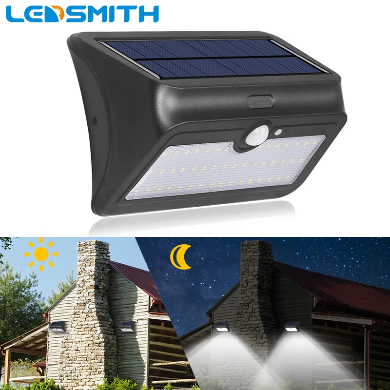 

16/32/46 LEDs Solar Rechargeable Light Bulb PIR Motion Sensor Wall Light Outdoor Energy Saving Home Garden Lamp Waterproof
