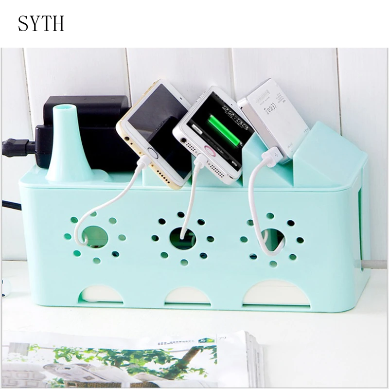 SYTH creative power cord storage box router storage box telephone rack