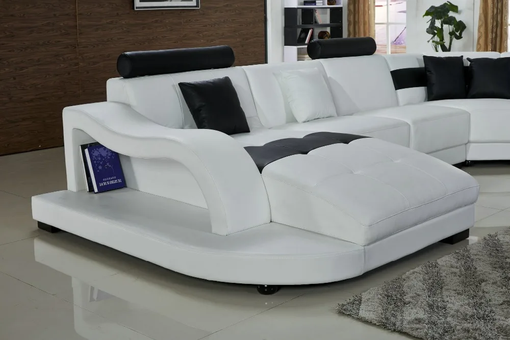Lizz White Modular Sofa And Lounge U Shape Leather With Lizz White Modular Sofa And Lounge U Shape Leather With Side Coffee Table In Living Room Sofas From Furniture On Aliexpress Alibaba Group