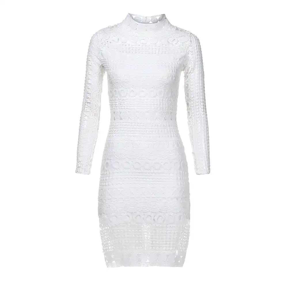 cocktail and party lace midi dress