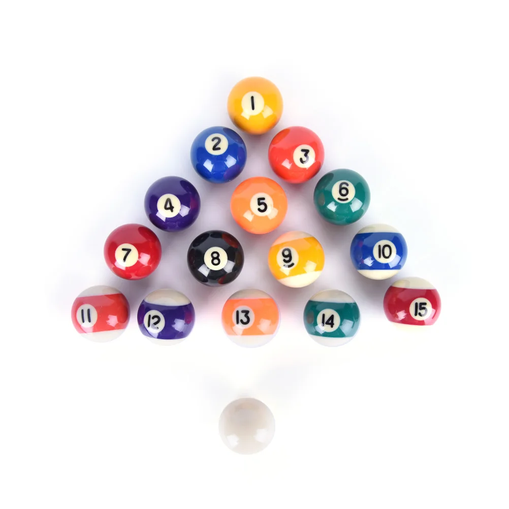 

Practice Pool Balls 38mm Full Set Resin Billiard Training Ball Table Balls Cue Ball for Kids Children