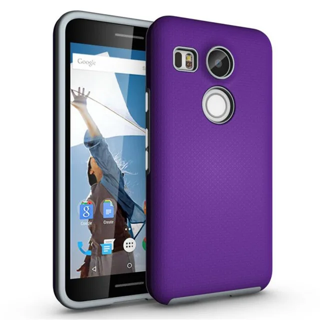 

For Google Nexus 5X Case Anti-knock TPU&PC Plastic Dual Heavy Duty armor Shield Cover For LG Nexus 5X Mobile Phone