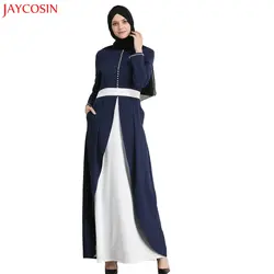 KLV/мусульманская женщина платье Исламская мусульмане арабы крупные жемчужины халат полиэстер Новый Для женщин абайя, кафтан длинное