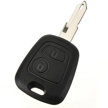 

433mhz remote key fob 2 button blade w/transponder chip ID46 for peugeot 206