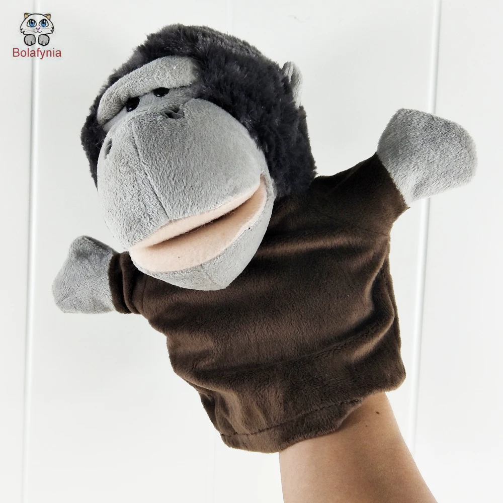 

BOLAFYNIA Children Hand Puppet Toys kid baby plush Stuffed Toy black orangutan with big mouth for Christmas birthday gifts