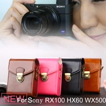 Высокое качество PU Камера сумка, кожаный чехол для sony DSC-RX100 RX100 II III RX100 Характеристическая вязкость полимера M4 M5 HX90V HX90 HX80 HX60 HX50 WX500 W800 W830