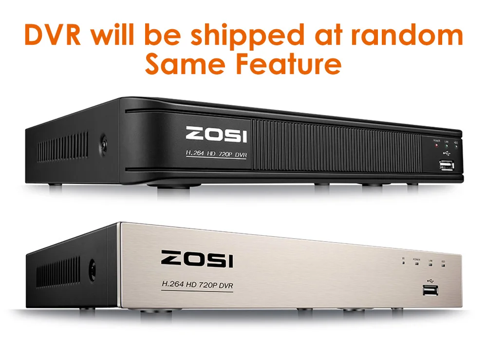 ZOSI HD-TVI 720P DVR 8-канальный CCTV Системы видеонаблюдения DVR комплект из 4-х предметов с 1280TVL 720P проектор для домашнего безопасности 8ch Камера Системы