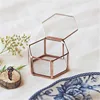Mini Hexagon Geometric Wedding Ring Box Ring Bearer Box Tabletop Succulent Plants Planter Wedding Decoration 4
