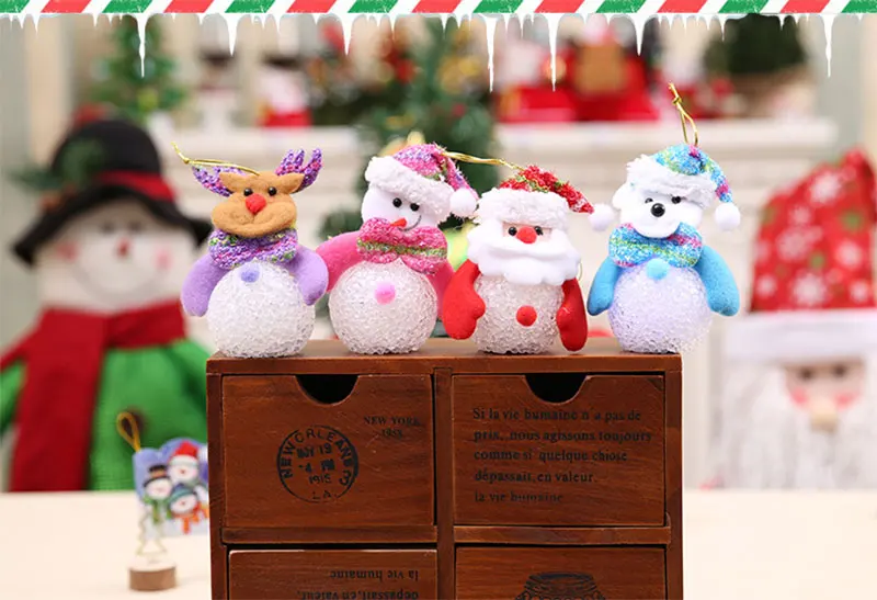 New Year Christmas Decoration for Home accessories Glowing EVA Snowman Nightlight Snowman Christmas Tree gifts Navidad Natal (17)