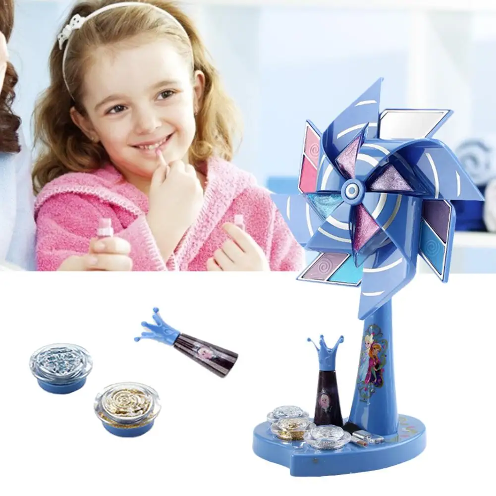 

Disney Cosmetic Make-up Set Colorful Windmill Makeup Box Set Kids Cosmetics Toy Girls Birthday Gift Toy for Children