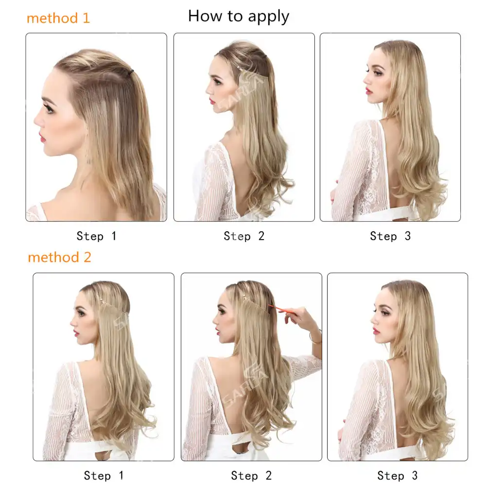 14 16 18 120g Wave Halo Hair Extensions Invisible Ombre
