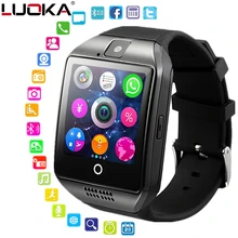 Смарт часы Q18 SmartWatch Поддержка sim-карта TF Телефонный звонок нажмите сообщение Камера Bluetooth Подключение для Android IOS Телефон