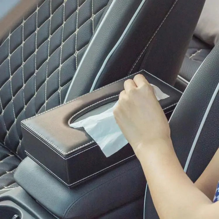 

Dragonpad 20*12.5*4.5CM Car Leather Tissue Box Car Decoration Napkin Holder Paper Towel Box