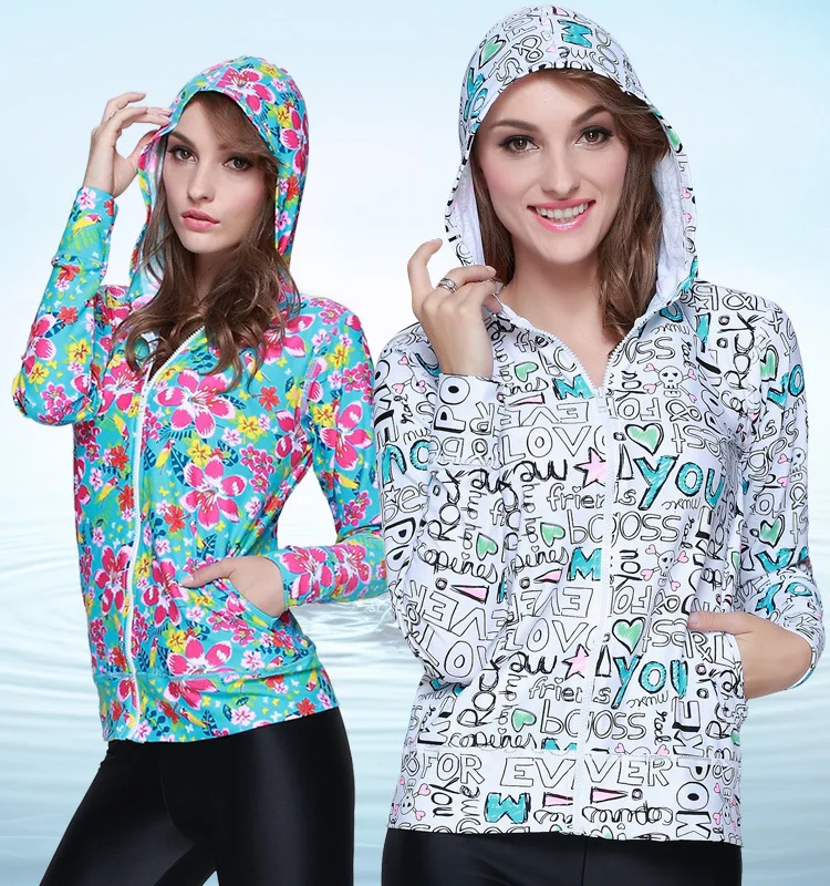 

Sbart Korean diving suit Front open zipper Hooded Swimming Jellyfish Clothes Men Women Sandy Beach Sunscreen Surfing Snorkeling