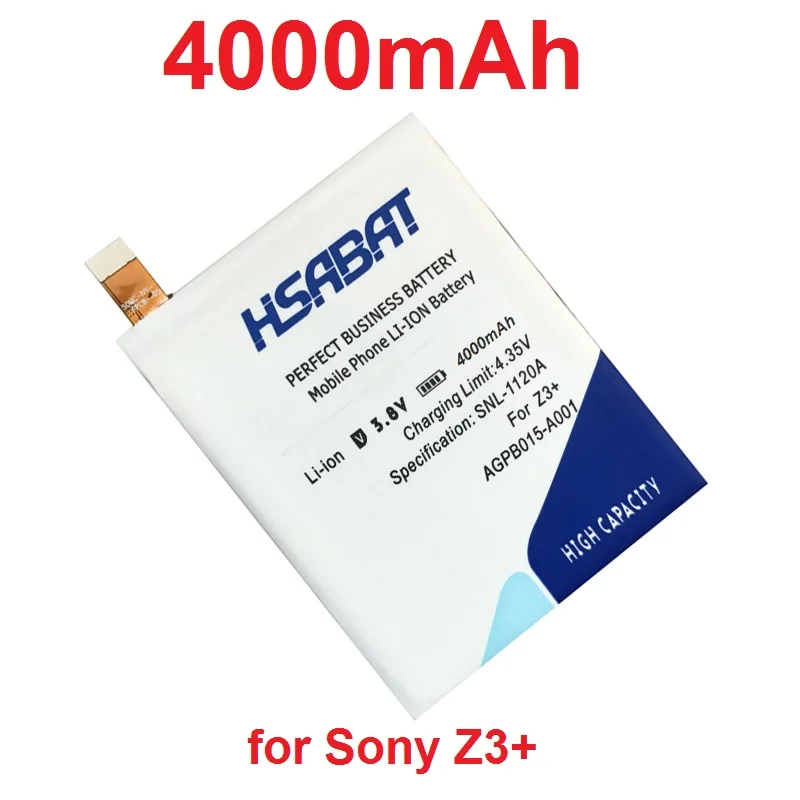 imágenes para 4000 mAh Batería para Sony Xperia Z3 Z3 + Z4 HSABAT Neo SO-03G C5 Ultra Dual E5506 E5553 E5533 E5563 Z3 Plus E6553 AGPB015-A001 imágenes para 4000 mAh Batería para Sony Xperia Z3 Z3 + Z4 HSABAT Neo SO-03G C5 Ultra Dual E5506 E5553 E5533 E5563 Z3 Plus E6553 AGPB015-A001
