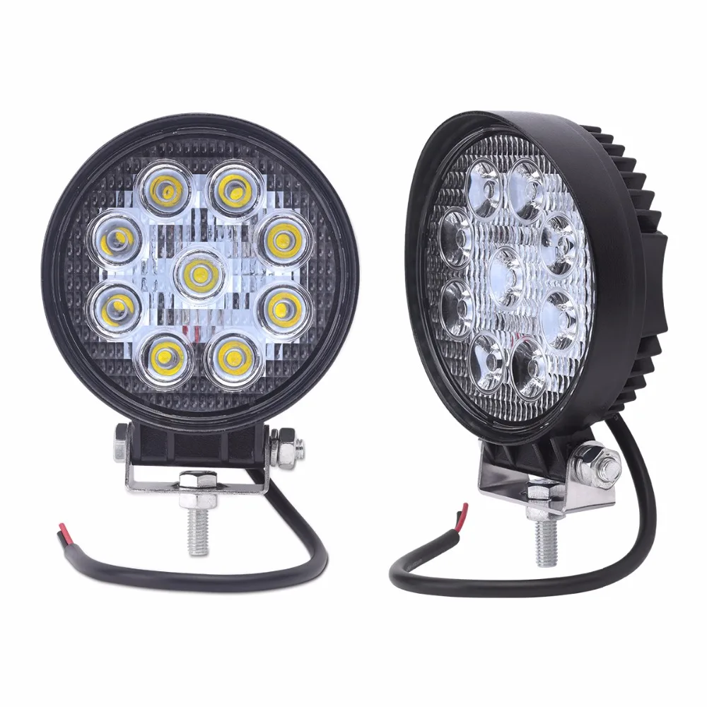 2pcs Perfect waterproof 27w work light Epistar flood offroad truck
