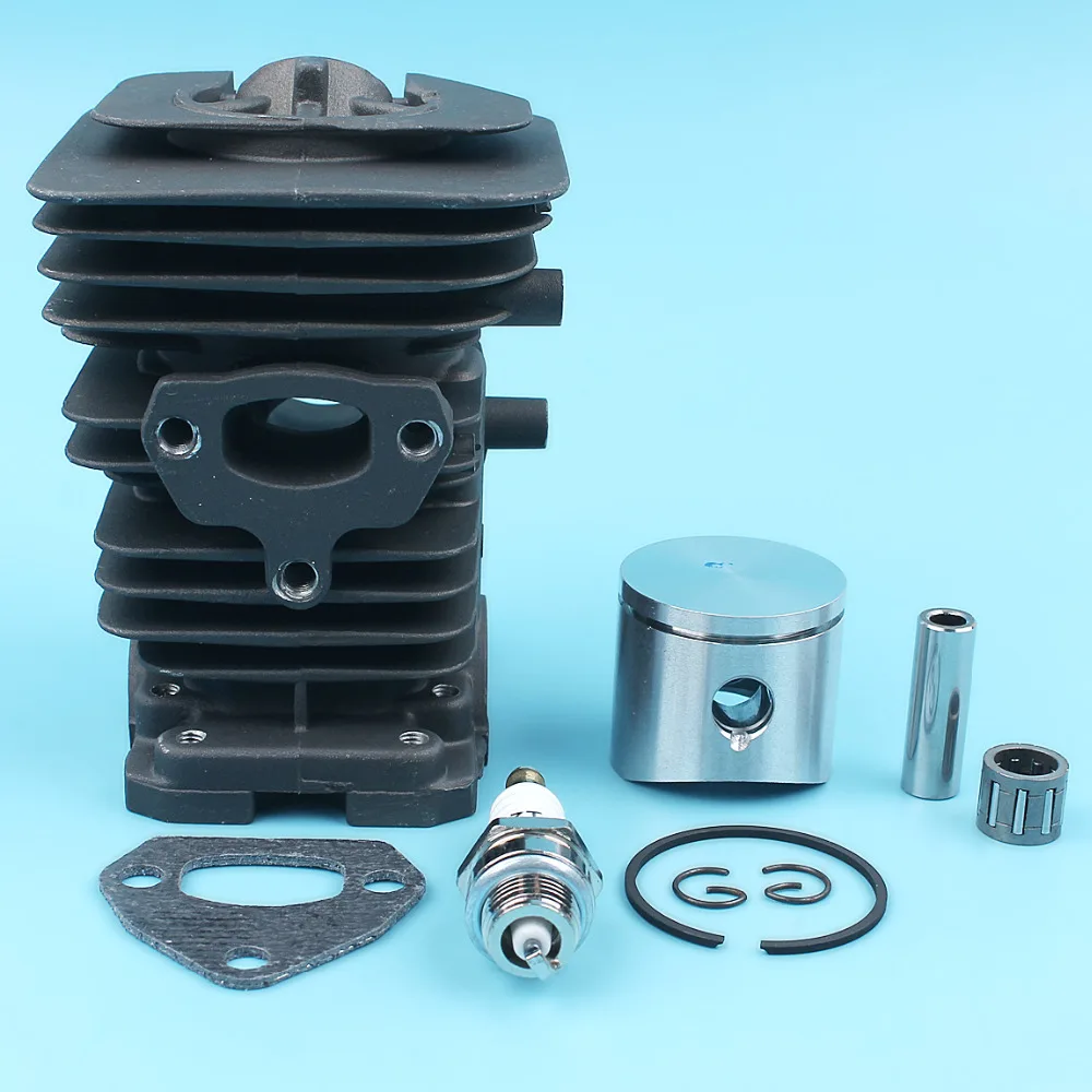 

38mm Cylinder Piston Needle Bearing For Husqvarna 136 137 141 142 Chainsaw Spark Plug Muffler Gasket Nikasil Plated Top End Kit