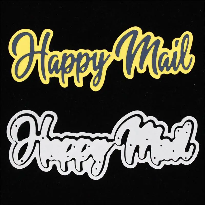 KSCRAFT Happy Mail металлические режущие трафареты для DIY скрапбукинга/фотоальбома