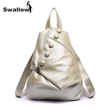 Or Triangle Femmes En Cuir de Gros Bouton Sacs À Dos Pour Adolescente Filles Casual Voyage Femmes Sac Dames Bolsa Mochila Feminina Couro
