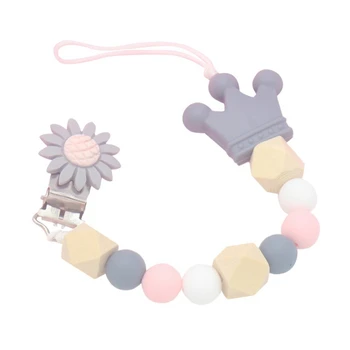

New-arrival Feeding Products Soothing Silicone Clip Baby Anti-lost Pacifier Chain Holder Nipple Leash Strap Pacifier Soother A