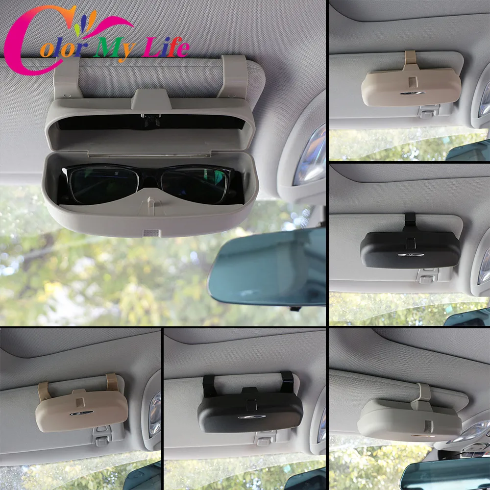 Color My Life Glasses Case Organizer Box Sunglasses Holder Storage Pockets for Renault Koleos Kadjar Duster for Samsung QM6 QM3