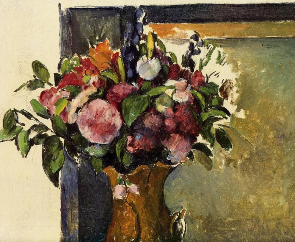 

Oil Painting Reproduction on linen canvas,flowers-in-a-vase BY paul Cezanne ,100% handmade,Free dhl Shipping ,Museum quality