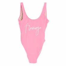 2018 High Cut Flamingo Funny Letter Print Swimsuit One Piece Women Swimwear Swim Bathing Suits Black Monokini Bodysuit Plus Size 2018 High Cut Flamingo Funny Letter Print Swimsuit One Piece Women Swimwear Swim Bathing Suits Black Monokini Bodysuit Plus Size