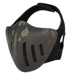 WoSporT Тактический Половина маска Airsoft пейнтбола защитные маски Охота Стрельба CS военные игры Glory Рыцарь Маска