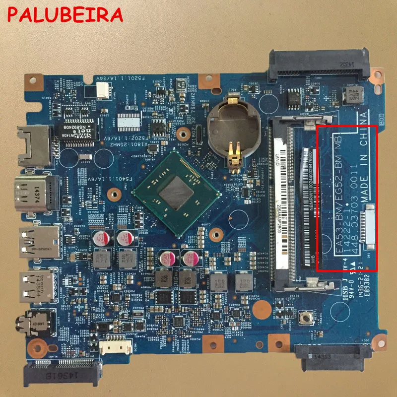 

PALUBEIRA Mainboard laptop motherboard For Acer aspire ES1-512 EA53-BM EG52-BM MB 14222-1 448.03703.0011 100% tested fully work