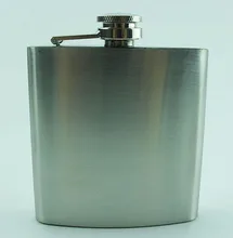 Stainless Steel Hip Flask Whiskey Wine Pot Bottle Portable Lighter Mini Alcohol Bottle 6oz mat surface